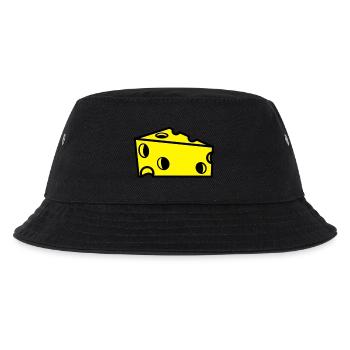 Schweizer Käse mit Löchern, in Scheiben - Kinder Bucket Hat - Schwarz - Vorne