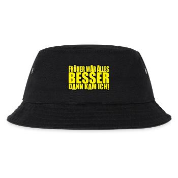 früher war alles besser - Kinder Bucket Hat - Schwarz - Vorne