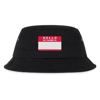 Hello my name is - Kinder Bucket Hat - Schwarz - Vorne