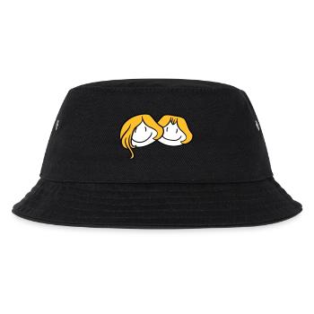 schwestern kopf gesicht freundin 2 freunde team ge - Kinder Bucket Hat - Schwarz - Vorne