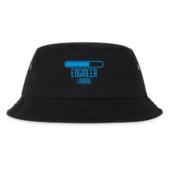 blau lade loading aufladen engineer please wait wa - Kinder Bucket Hat - Schwarz - Vorne