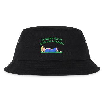 Mein Garten - Kinder Bucket Hat - Schwarz - Vorne