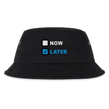 Now Later Question - Kinder Bucket Hat - Schwarz - Vorne