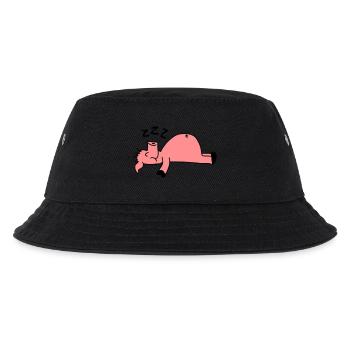 Sleeping Pig - Kinder Bucket Hat - Schwarz - Vorne