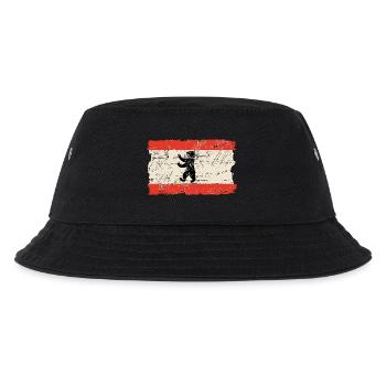 Berlin Vintage Flag - Kinder Bucket Hat - Schwarz - Vorne