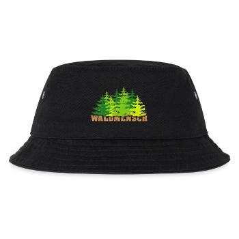 waldmensch wälder baum bäume geschenkidee - Kinder Bucket Hat - Schwarz - Vorne