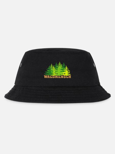 waldmensch wälder baum bäume geschenkidee - Kinder Bucket Hat - Schwarz