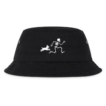 Dog mom Hundetrainer Skelett Knochen Laufen Hund - Kinder Bucket Hat - Schwarz - Vorne