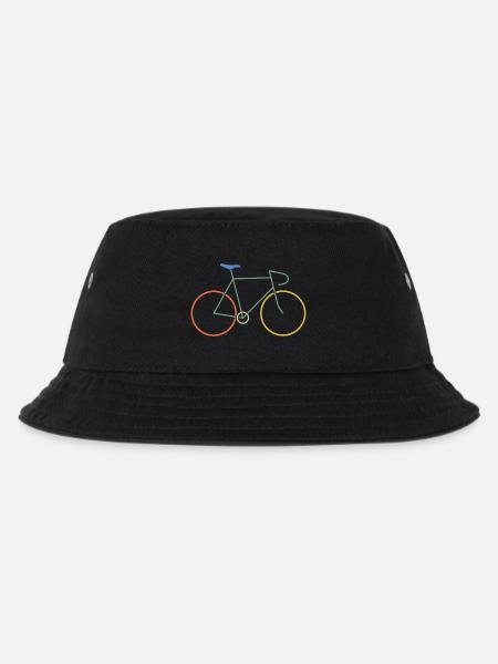 Rennrad bunt - Kinder Bucket Hat - Schwarz