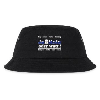 Hamburg , Tradition , Fan , Ja Moin oder watt (25) - Kinder Bucket Hat - Schwarz - Vorne