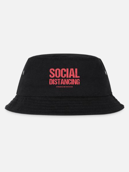 Soziale Distanzierung - Kinder Bucket Hat - Schwarz