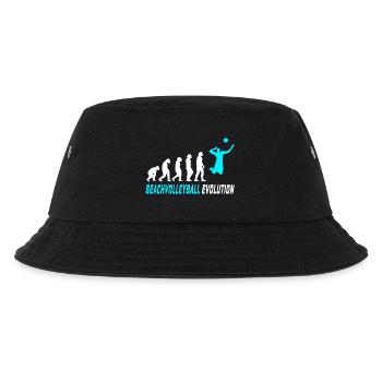 Beachvolleyball Evolution Design / Geschenkidee - Kinder Bucket Hat - Schwarz - Vorne