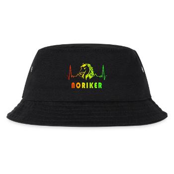 Noriker Pferd Herzschlag Design - Kinder Bucket Hat - Schwarz - Vorne
