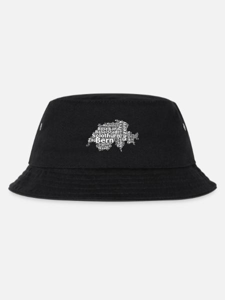 Schweiz Mundart weiss - Kinder Bucket Hat - Schwarz