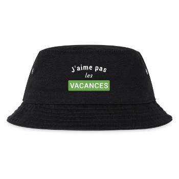 J'aime pas les vacances - Bob Enfant - noir - Devant