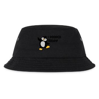 I pooped today Penguin - Kids’ Bucket Hat - black - Front