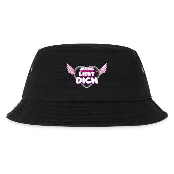 Jesus liebt dich - Kinder Bucket Hat - Schwarz - Vorne