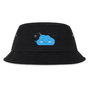 Kawaii cloud and starry sky - Kids’ Bucket Hat - black - Front