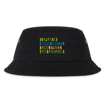 speak lyrics and sarcasm - Kids’ Bucket Hat - black - Front