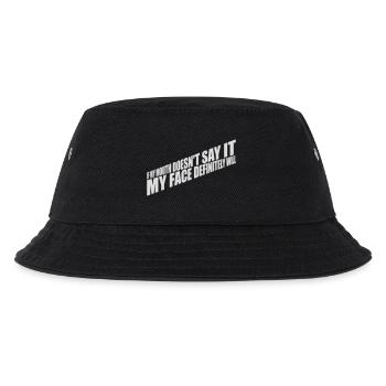 my face definitely will - Kinder Bucket Hat - Schwarz - Vorne