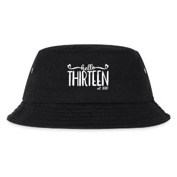 Hallo Dreizehn Est. 2010 Süßes Geschenk zum 13. Geburtstag - Kinder Bucket Hat - Schwarz - Vorne