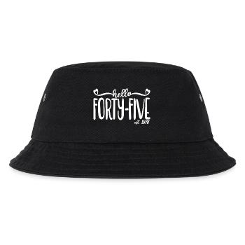 45th Birthday Women Hello Forty-Five Est. 1978 - Kids’ Bucket Hat - black - Front