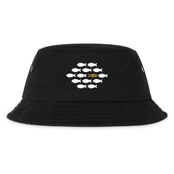 Kornische Fische schwimmen ihren eigenen Weg - Kinder Bucket Hat - Schwarz - Vorne