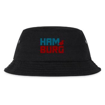 Hamburg Fan Möwe Quote Hansestadt Nordsee - Kinder Bucket Hat - Schwarz - Vorne