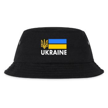 Ukraine - Kinder Bucket Hat - Schwarz - Vorne