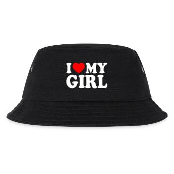 I love my girl - Kinder Bucket Hat - Schwarz - Vorne