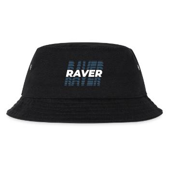Raver Design Glitch, für DJ EDM Techno House - Kinder Bucket Hat - Schwarz - Vorne