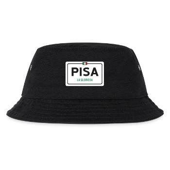 Ortsschild von Pisa - Kinder Bucket Hat - Schwarz - Vorne