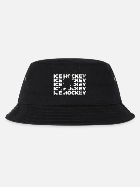Eishockey - Kinder Bucket Hat - Schwarz