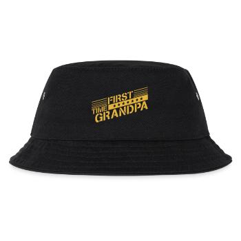 First Time Grandpa Bester Opa Großvater Liebe Opi - Kinder Bucket Hat - Schwarz - Vorne