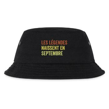 Legenden werden im September geboren - Kinder Bucket Hat - Schwarz - Vorne