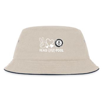8-Ball Poolbillardspieler - Kinder Bucket Hat - Natur/Navy - Vorne