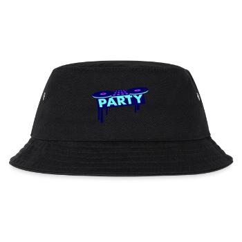 Mischpult Party Spray DJ Vinyl Schallplatte Musik - Kinder Bucket Hat - Schwarz - Vorne