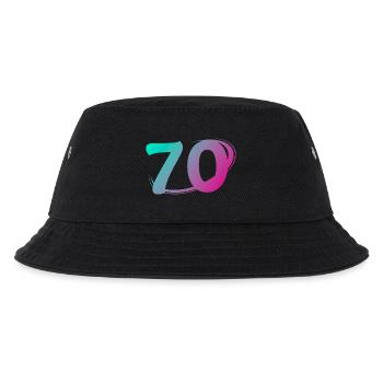 Nummer 70 mehrfarbig - Kinder Bucket Hat - Schwarz - Vorne