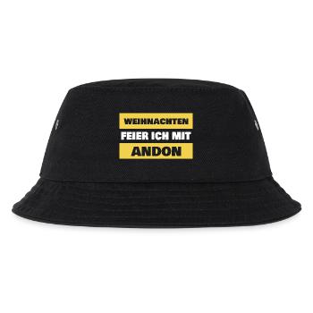 Vorname Andon - Kinder Bucket Hat - Schwarz - Vorne