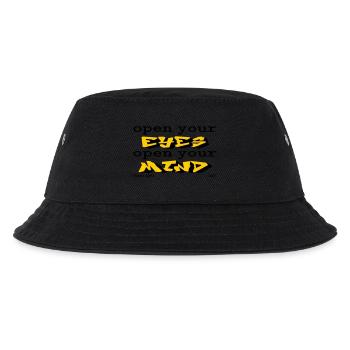 Öffne deine Augen Öffne deinen Geist - Kinder Bucket Hat - Schwarz - Vorne