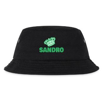 Vorname Sandro - Kinder Bucket Hat - Schwarz - Vorne