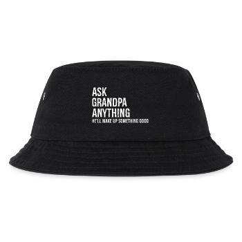 Ask Grandpa Anything He'll Make Up Something Good - Kids’ Bucket Hat - black - Front