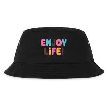 ENJOY LIFE WITH DONUTS - Kids’ Bucket Hat - black - Front