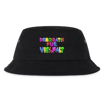 AfD stoppen gegen rechts Demokratie Vielfalt links - Kinder Bucket Hat - Schwarz - Vorne
