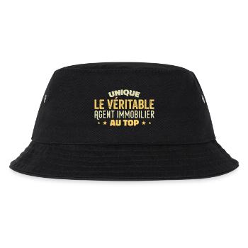 Der Immobilienmakler an der Spitze - Kinder Bucket Hat - Schwarz - Vorne
