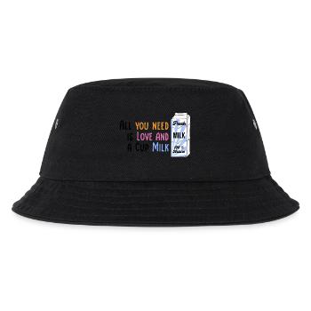 We need Love and Milk Comicstyle 1 - Kids’ Bucket Hat - black - Front