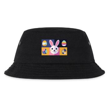 Osterhase No.12 - Kinder Bucket Hat - Schwarz - Vorne