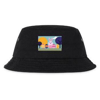 Osterhase No.07 - Kinder Bucket Hat - Schwarz - Vorne