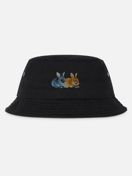 Hasen - Ostern - Kinder Bucket Hat - Schwarz