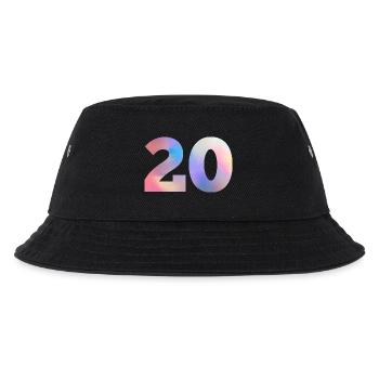 Bunte Zahl 20 - Kinder Bucket Hat - Schwarz - Vorne